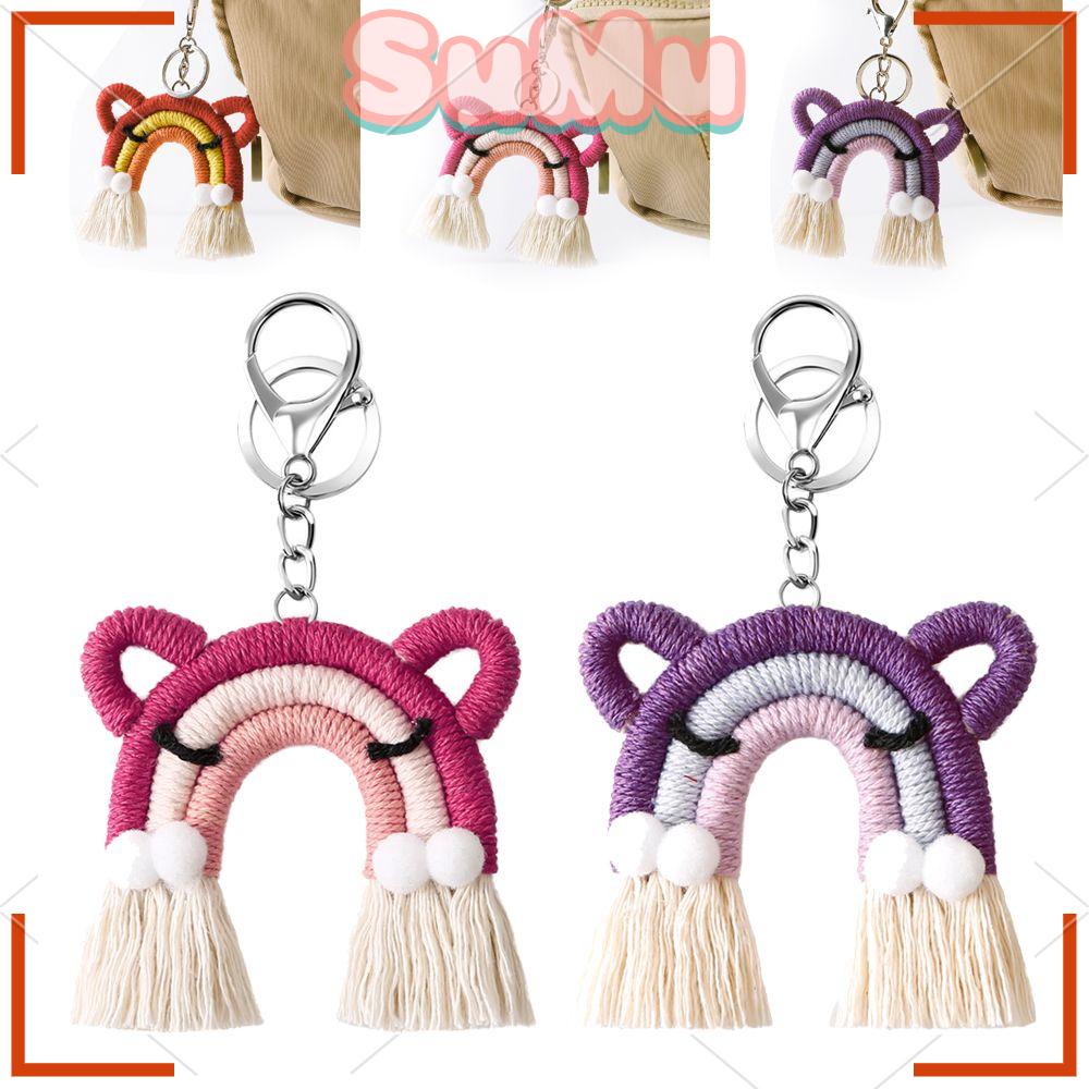 Móc Khóa Dệt Cầu Vồng Xinh Xắn Chất Lượng