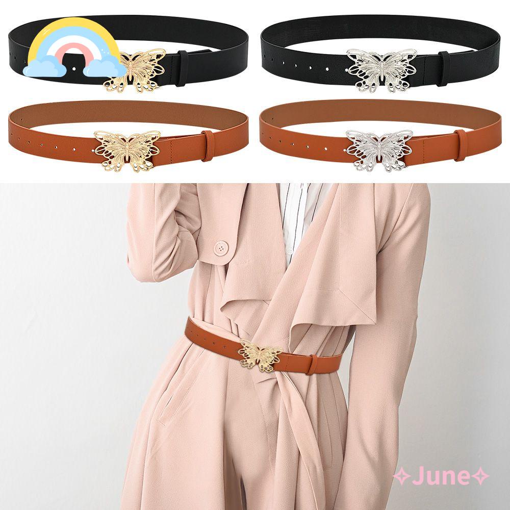 Thắt Lưng Khóa Kim Loại Hình Bướm Phong Cách Retro Thời Trang