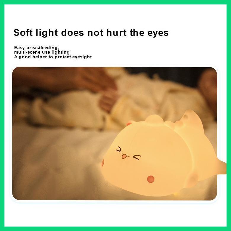 Đèn Ngủ LED Sạc USB Hình Khủng Long Đáng Yêu Cho Bé