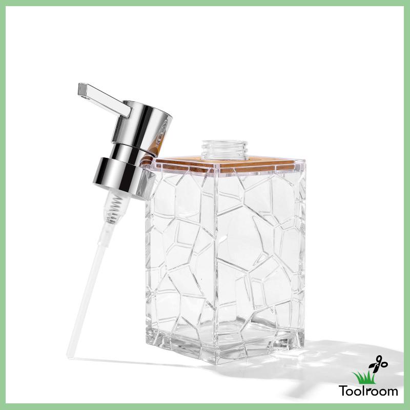 Bình Đựng Xà Phòng Rửa Tay Dạng Nhấn Bằng Acrylic Trong Suốt