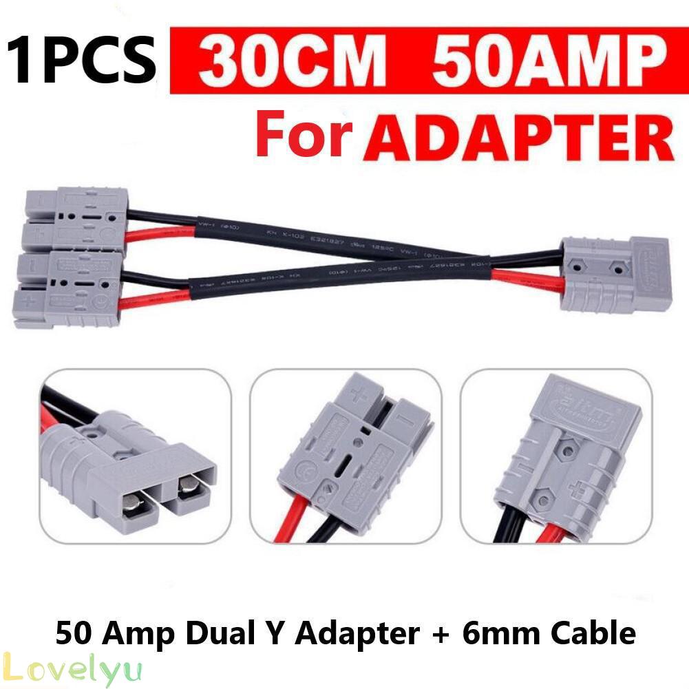 ⭐READY STOCK ⭐50A For Anderson Plug DoubleY Adaptor Cable Extension Lead 4mm Battery Connector
