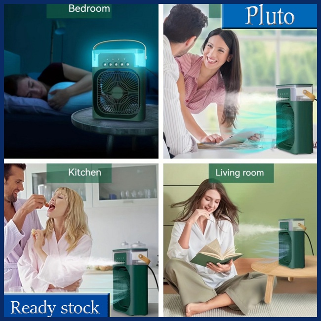 Quạt Điều Hòa Không Khí Di Động 6 Inch Với 3 Tốc Độ 5 7 Màu Có Đèn