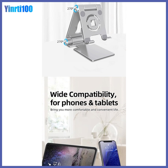 Giá Đỡ Điện Thoại / Máy Tính Bảng Bằng Hợp Kim Nhôm Có Thể Gấp Gọn Tiện Dụng
