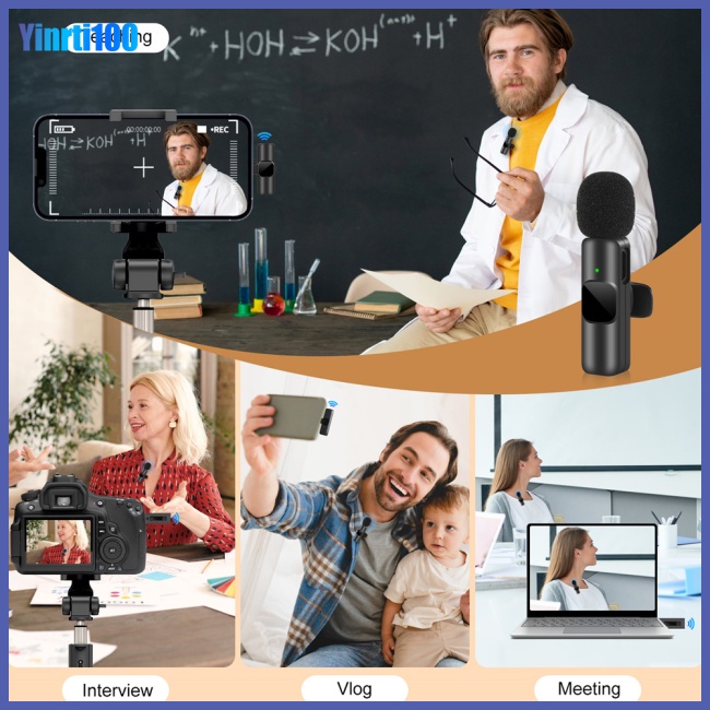 Micro Không Dây Yinrti K9 Tự Động Giảm Tiếng Ồn Giao Diện Type c