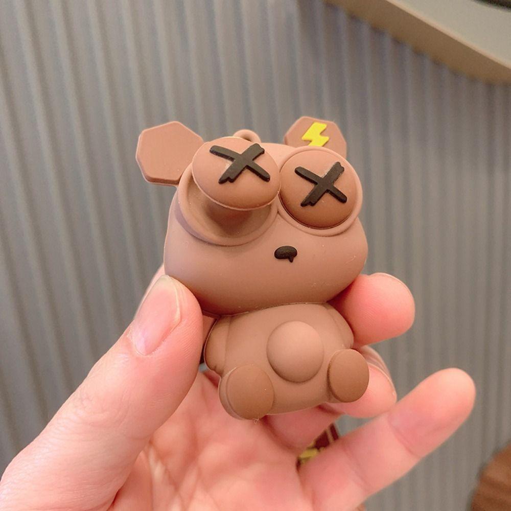 DARNELL Móc Khóa Dạng Bấm Hình Chú Ếch Mắt Gấu Dễ Thương Sáng Tạo Vui Nhộn Phong Cách Hàn Quốc Dành Cho Trẻ Em