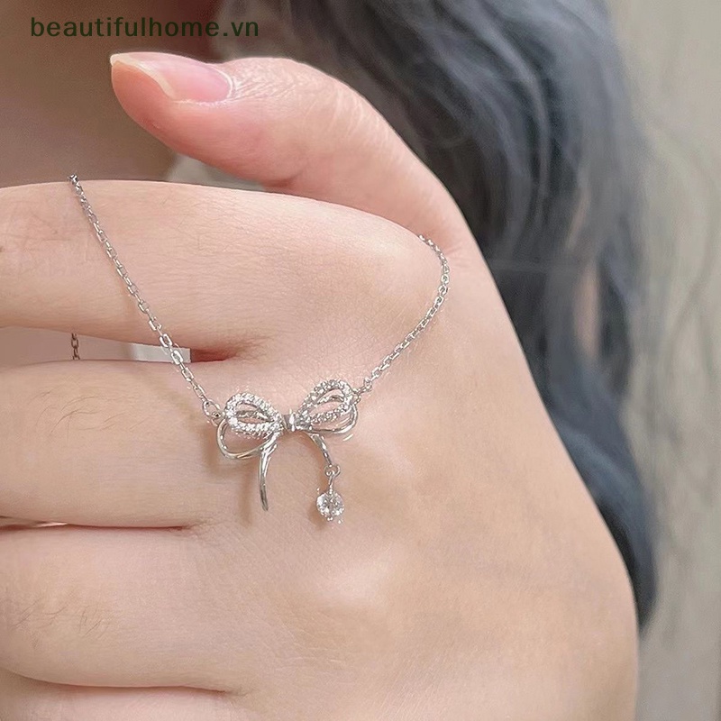 Vòng Cổ Mặt Hình Nơ Thanh Lịch Thời Trang Hàn Quốc Cho Nữ