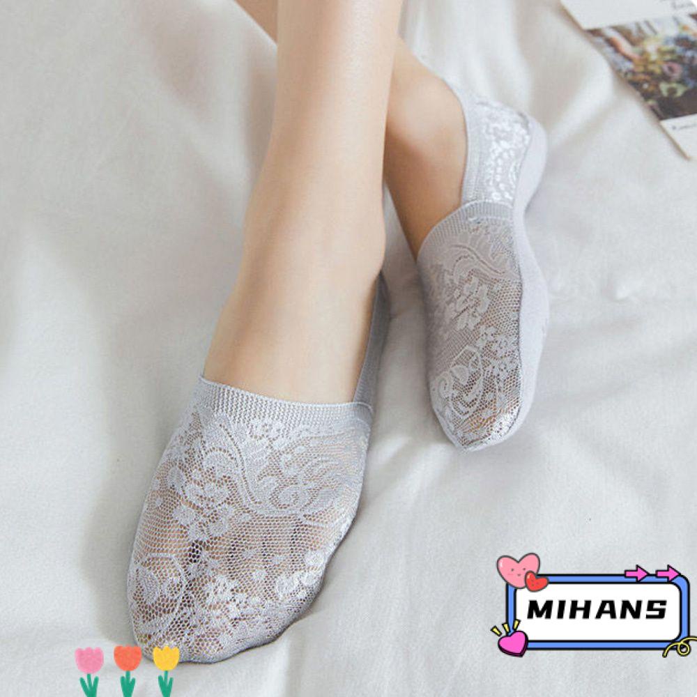 Vớ Thuyền Chống Trượt Phối Ren Hoa Thời Trang Cho Nữ