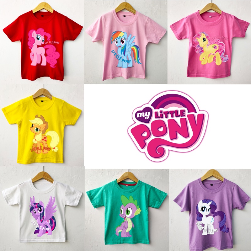 Áo thun cho bé gái in hình Little pony dễ thương, chất liệu cotton mềm mịn thoáng NTKID
