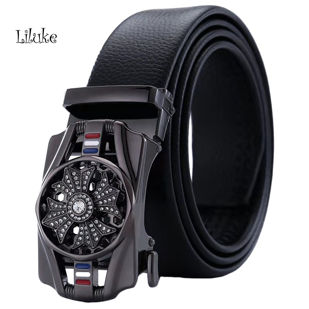 Thắt Lưng Giả Da Khóa Kim Loại Kiểu Dáng Sang Trọng Cho Nam