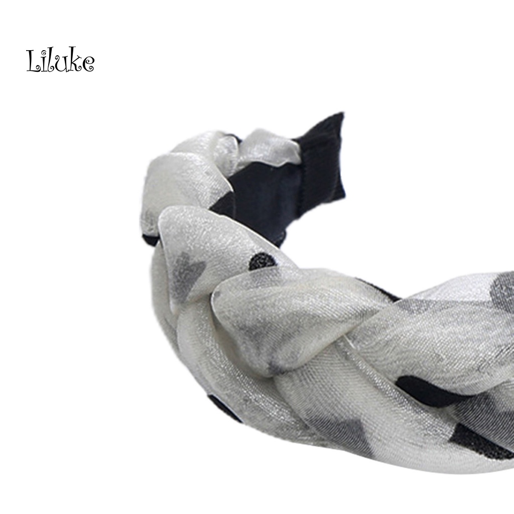 Băng Đô Cài Tóc Viền Mềm Co Giãn Chống Trượt In Họa Tiết Cổ Điển Cho Nữ