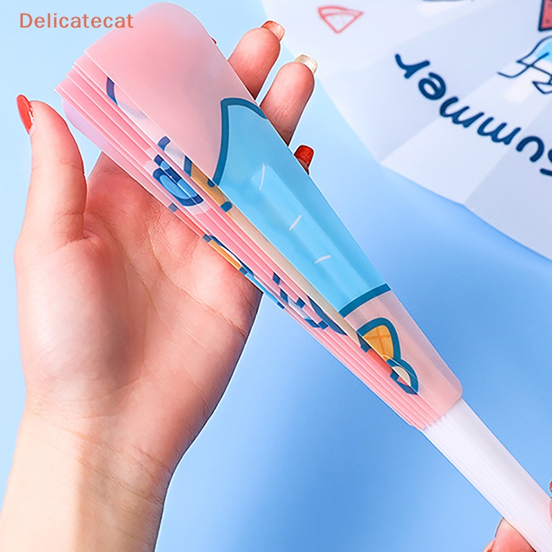 Quạt Xếp Cầm Tay Bằng Nhựa PP Nhỏ Gọn Họa Tiết Hoạt Hình Dễ Thương Sáng Tạo Dành Cho Mùa Hè