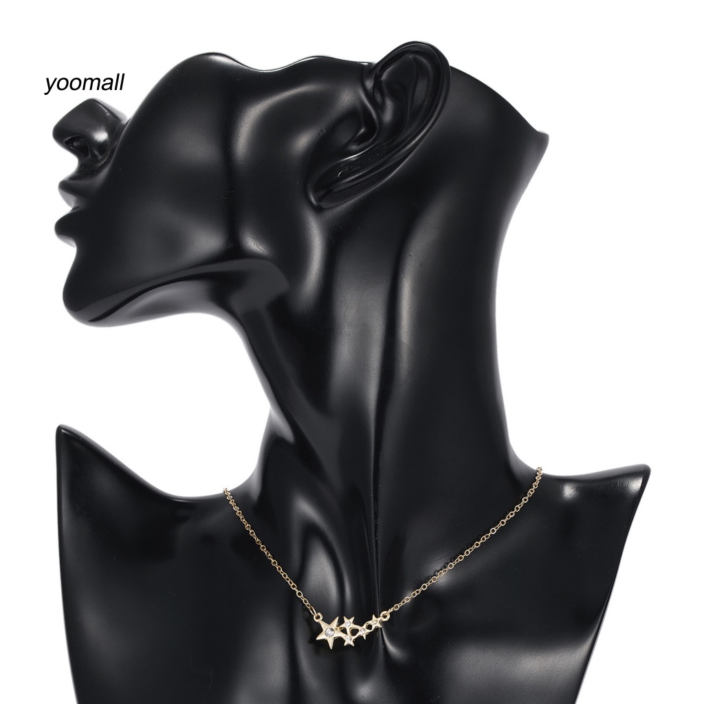 Vòng cổ Mặt Tròn / Ngôi Sao Năm Cánh Đính Đá Thời Trang Dự Tiệc Cho Nữ