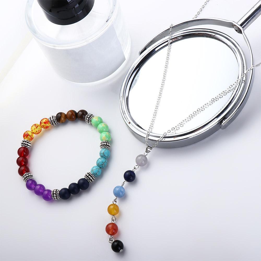 CABEZA Vòng Cổ Chuỗi Hạt Co Giãn Handmade Thiết Kế Độc Đáo Thời Trang Cho Cặp Đôi