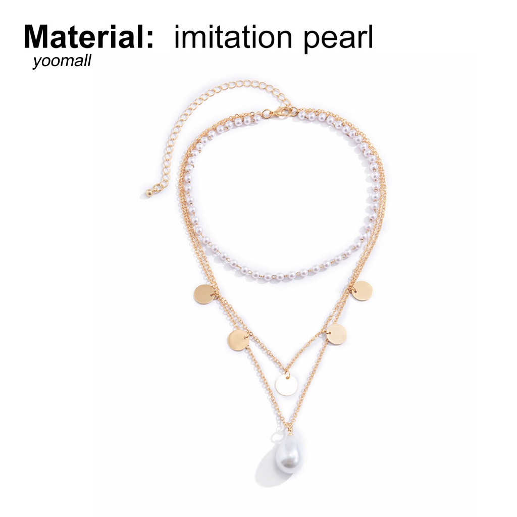 Vòng cổ Nhiều Lớp Đính Ngọc Trai Nhân Tạo Thời Trang Dành Cho Nữ