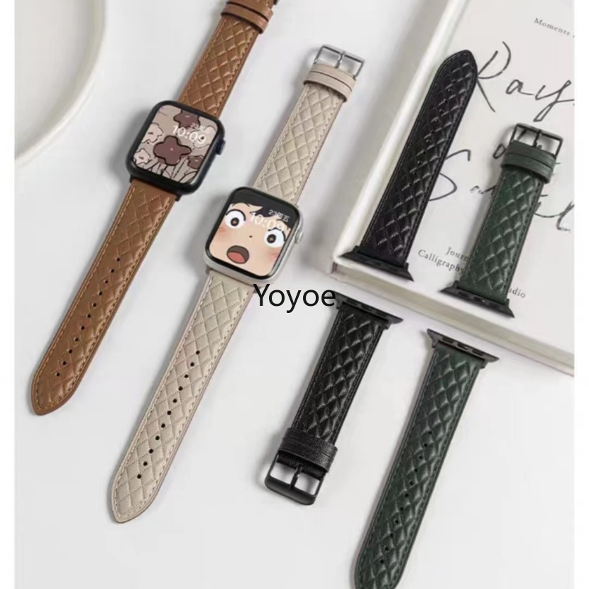 Dây Đeo Bằng Da Có Khóa Kim Loại Cho Đồng Hồ Apple 44mm 45mm 49mm 40mm 41mm 42mm 38mm 45 44 mm iWatch Series 3 4 5 6 Se 7 8