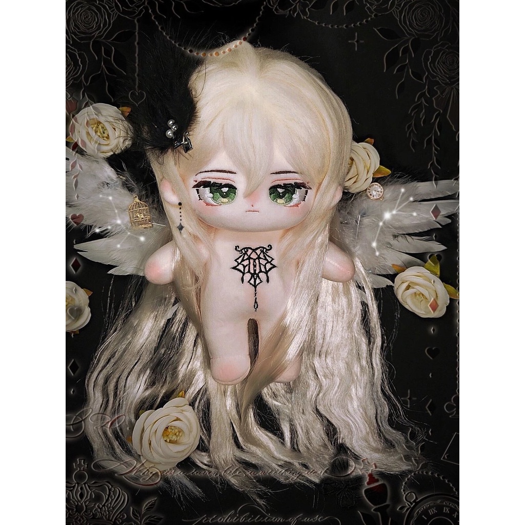 Búp Bê Luchen Attribute Cotton Tóc Dài 20cm Không Xương