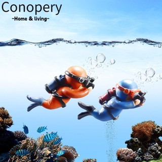 Conopery Resin Aquarium Decoration Floating Pendant Diver Fish Tank Decoration New 1 PCS Landscape Flotation Device Aquarium Accessories/Multicolor