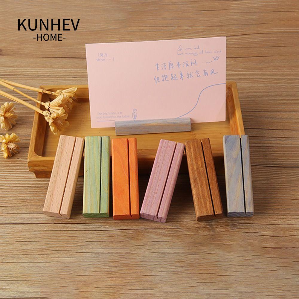 KUNHEV Giá Đỡ Trưng Bày Thẻ Số Bàn Bằng Gỗ Lãng Mạn Trang Trí Tiệc Cưới