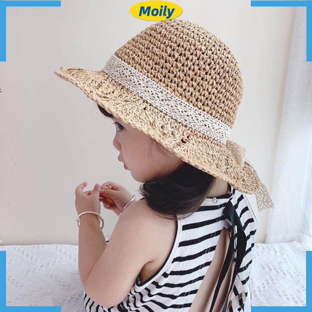 Nón Tai Bèo Đan Rơm Thời Trang Mùa Hè Cho Bé