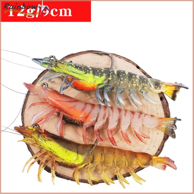 Set 3 Mồi Câu Cá Giả Hình Tôm Dạ Quang Mềm Mại Dành Cho Nam Giới