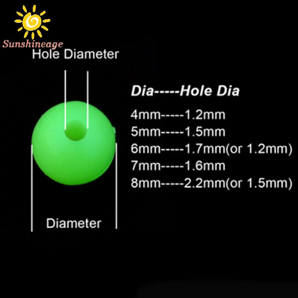 171 Hạt Phát Sáng Trong Bóng Tối Kích Thước 5-8mm Dùng Trong Câu Cá