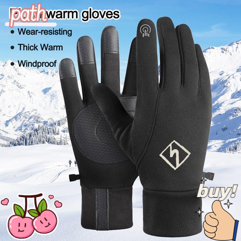 PATH Găng Tay Chạy Bộ Trượt Tuyết / Đạp Xe Dày Dặn Ấm Áp