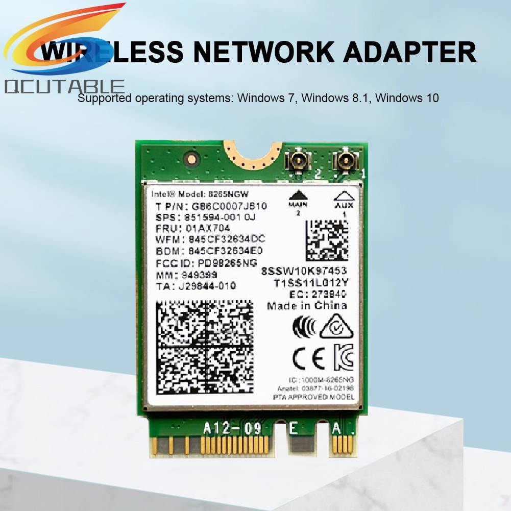 Thẻ Mạng Không Dây 867M 2.4G 5G Bluetooth Và Phụ Kiện