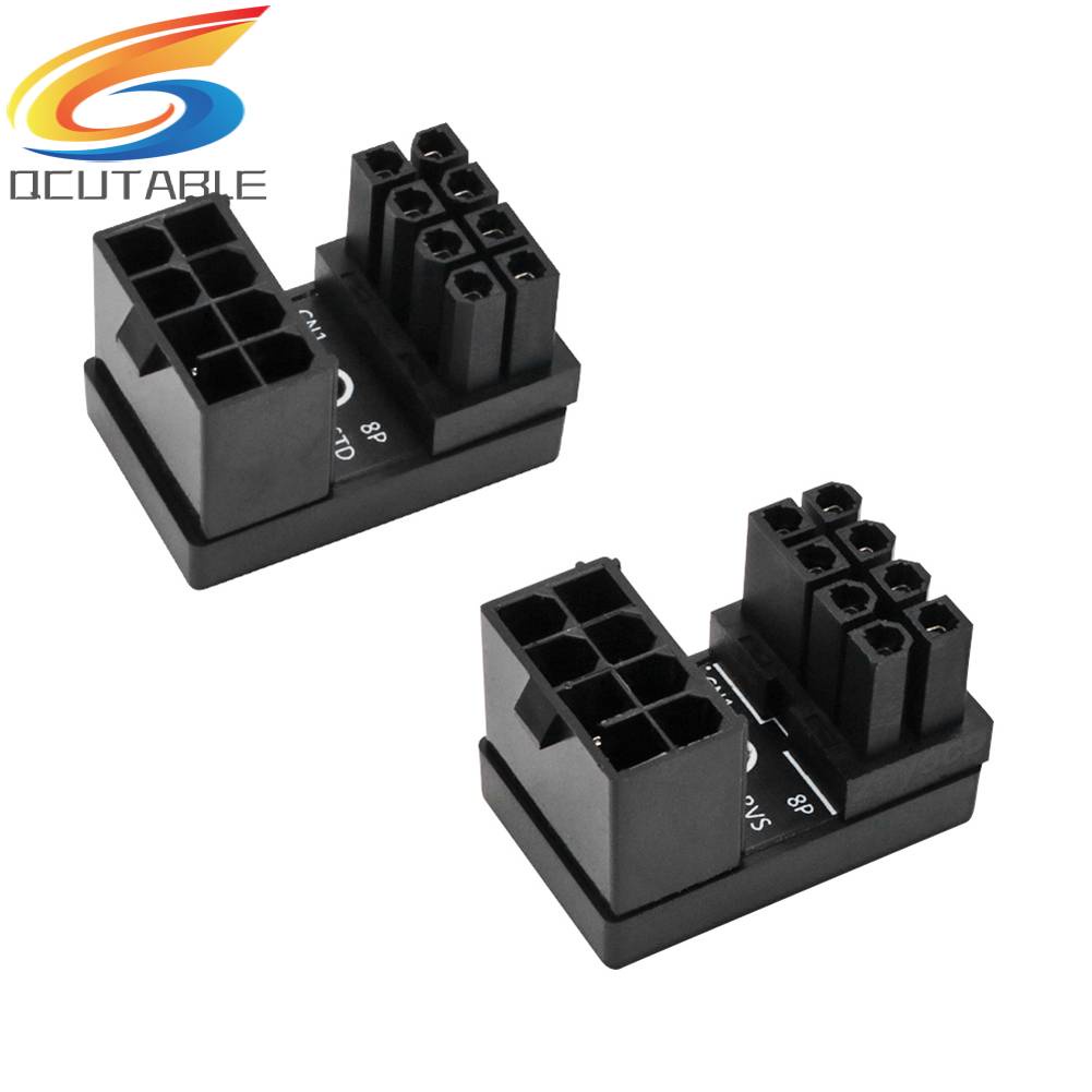 Đầu Chuyển Đổi ATX 8-Pin Female Sang 8pin Male 180 Độ Cho Thẻ Đồ Họa PC