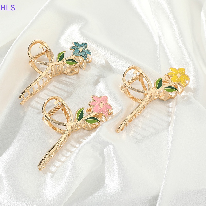 Kẹp Tóc Kim Loại Hình Cá Mập / Hoa Lily Thời Trang Cho Nữ