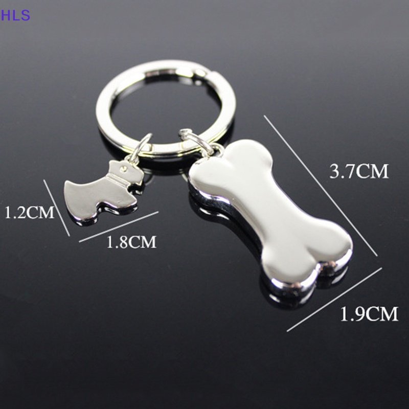 Móc Chìa Khóa Hình Động Vật Và Xương Chó Bằng Thép Không Gỉ