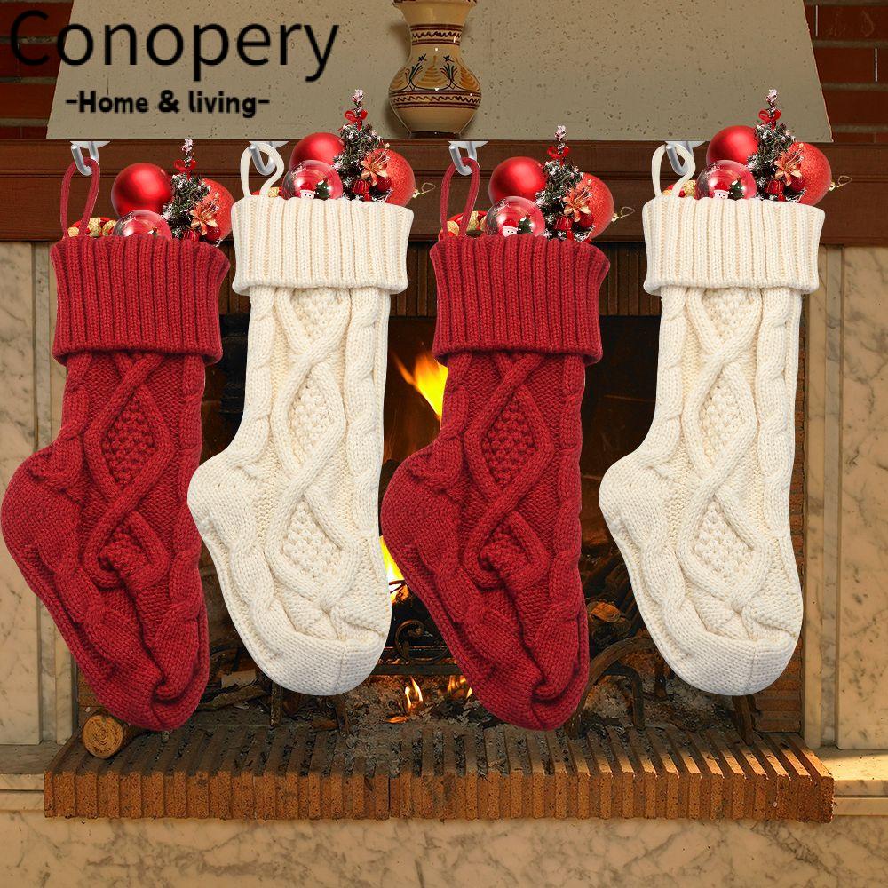 CONOPERY Vớ Giáng Sinh Treo Trang Trí Lửa Cỡ Lớn Cho Gia Đình