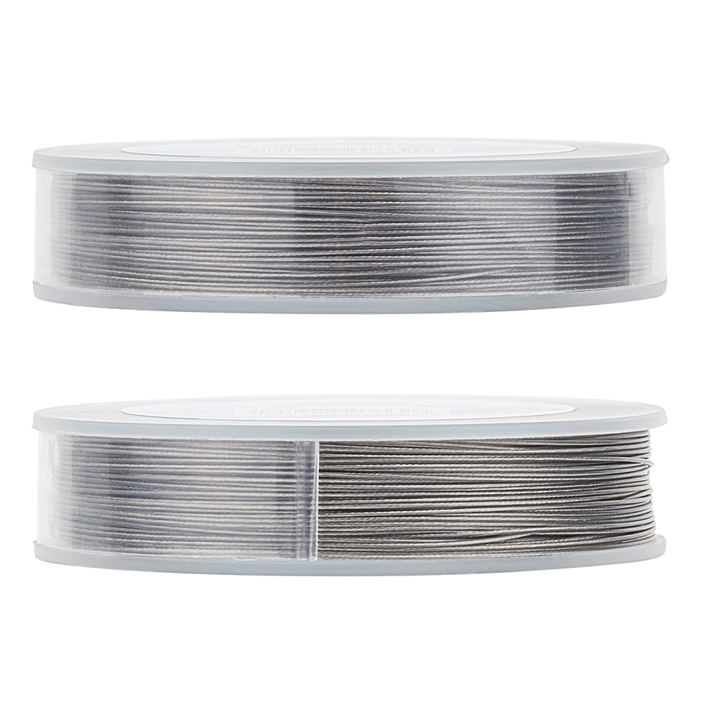 1 Cuộn Dây nylon 60m 0.5mm 7 Sợi Thép Không Gỉ 201 Làm Trang Sức Thủ Công