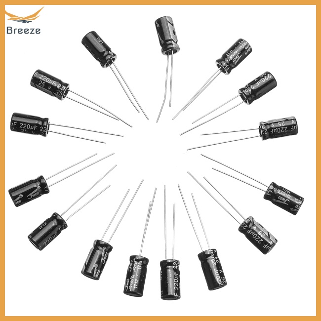 Set 500 Tụ Điện Nhôm 0.1UF-1000UF 24 Giá Trị 16V-50V Chuyên Dụng