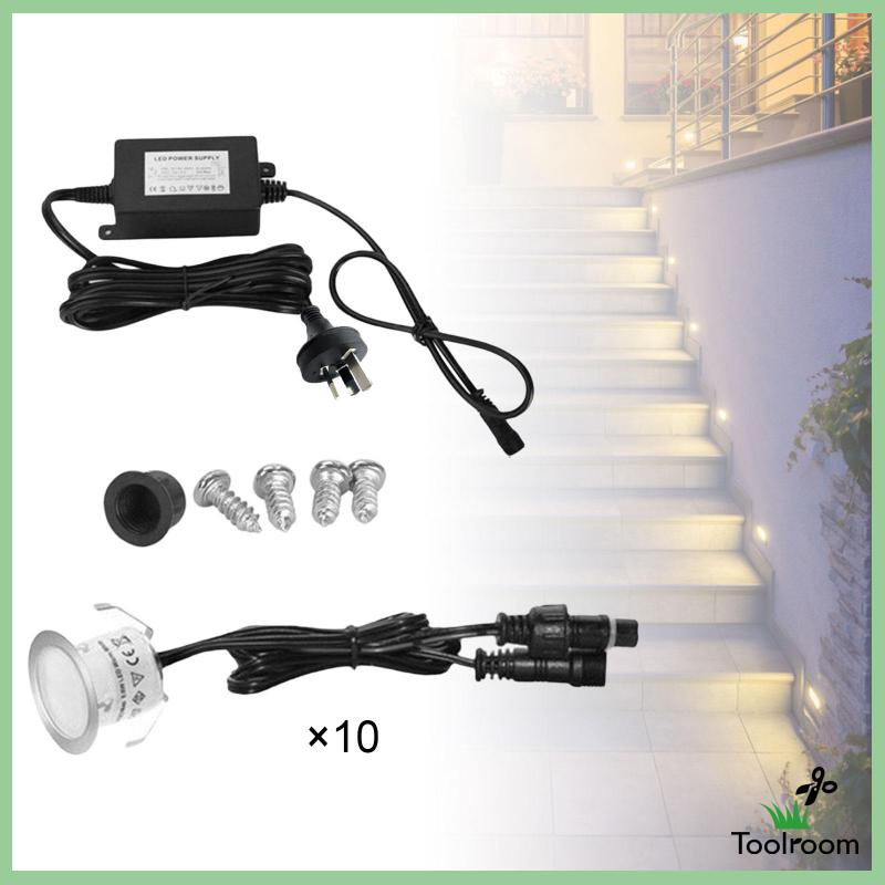 Bộ 10 Đèn LED Chống Thấm Nước Trang Trí Lối Đi Sân Vườn