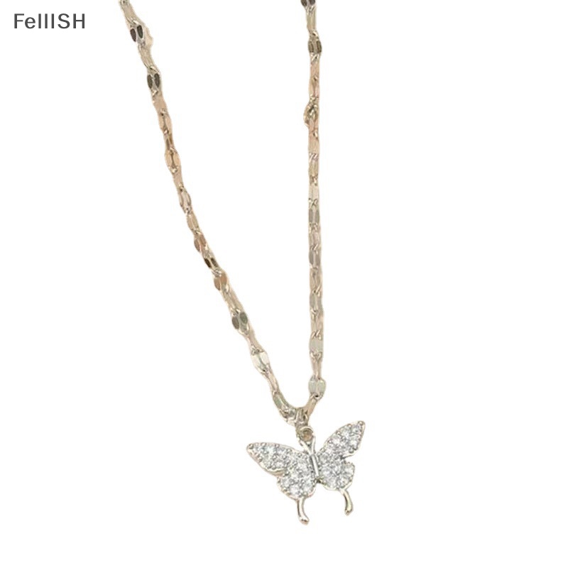 Vòng cổ Mặt Hình Bướm Đính Pha Lê Lấp Lánh Thời Trang Cho Nữ 439br