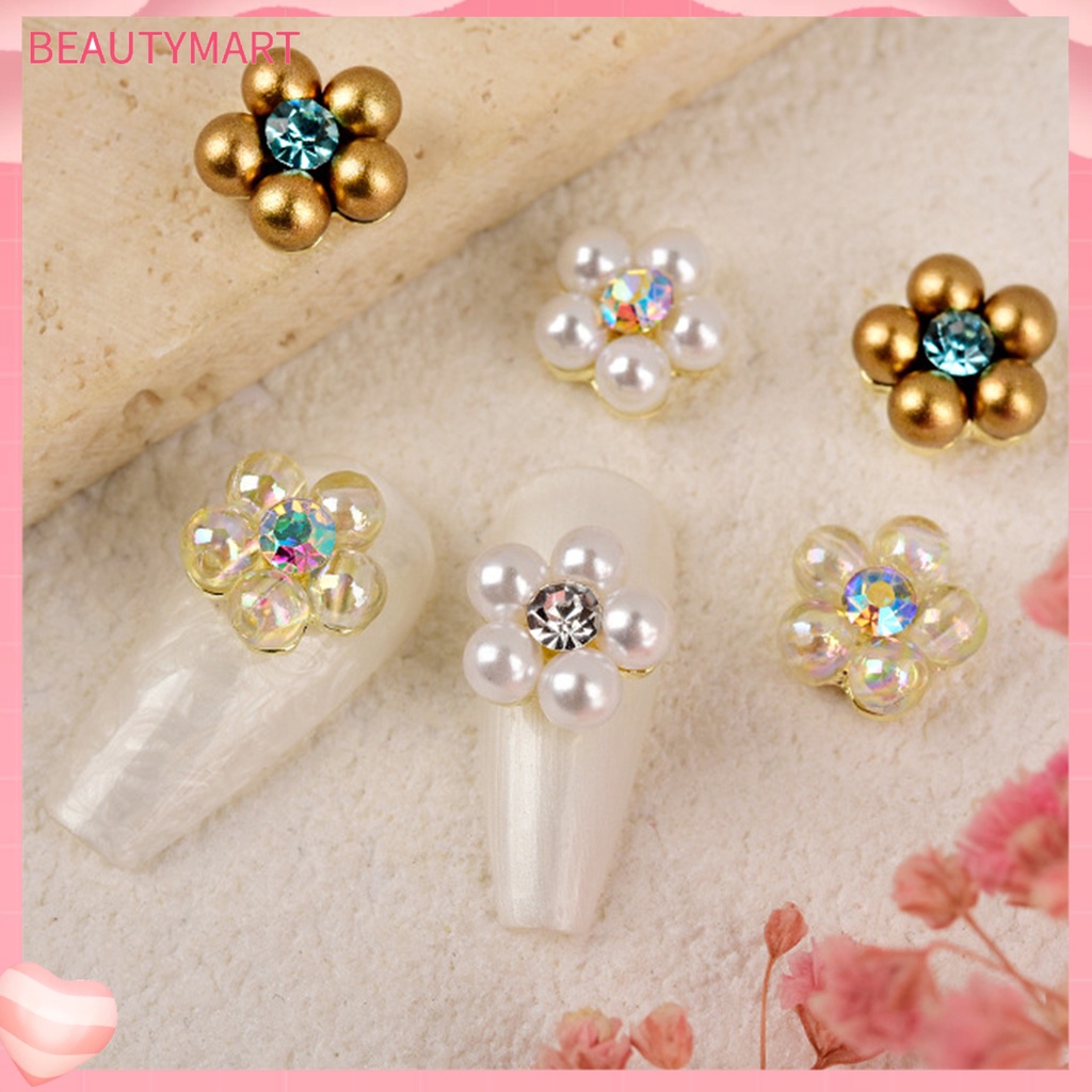 Set 5 Phụ Kiện Trang Trí Móng Tay 3D Bằng Hợp Kim Chống Rỉ Sét Cho Nữ