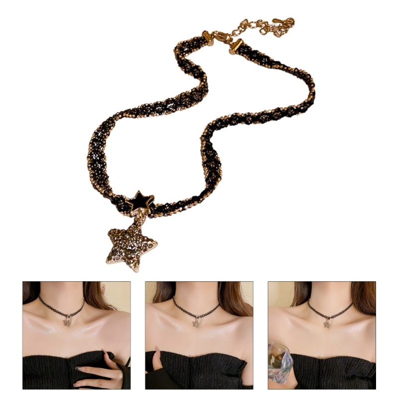 Vòng Cổ Choker Đính Đá Hình Ngôi Sao Thời Trang