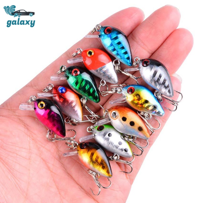 Galaxy Set Mồi Giả Nhử Cá 3cm 1.5g Bằng Nhựa Gắn Kèm Móc Câu Tiện Dụng