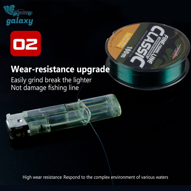 Galaxy Cuộn Dây Câu Cá Chuyên Dụng 100m 0.8-12# Cuộn Dây Nylon Mềm Siêu Bền Dùng Làm Trang Sức Diy