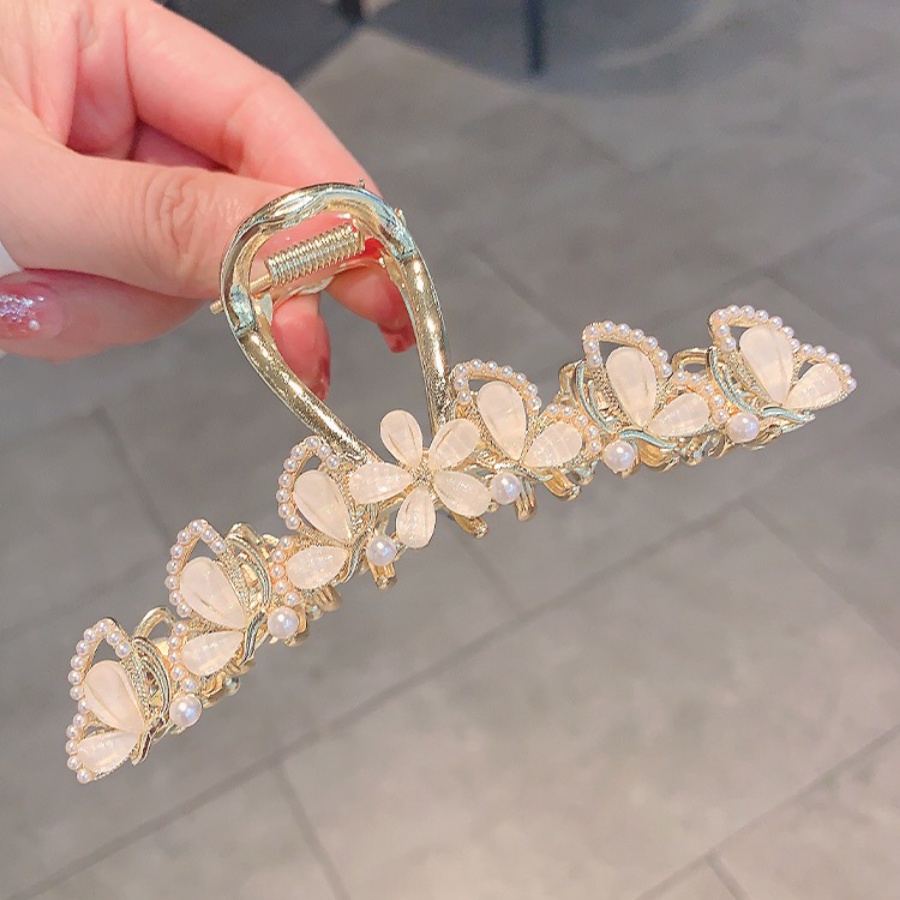 Kẹp Tóc Hình Hoa Đính Đá Phong Cách Hàn Quốc Cho Nữ
