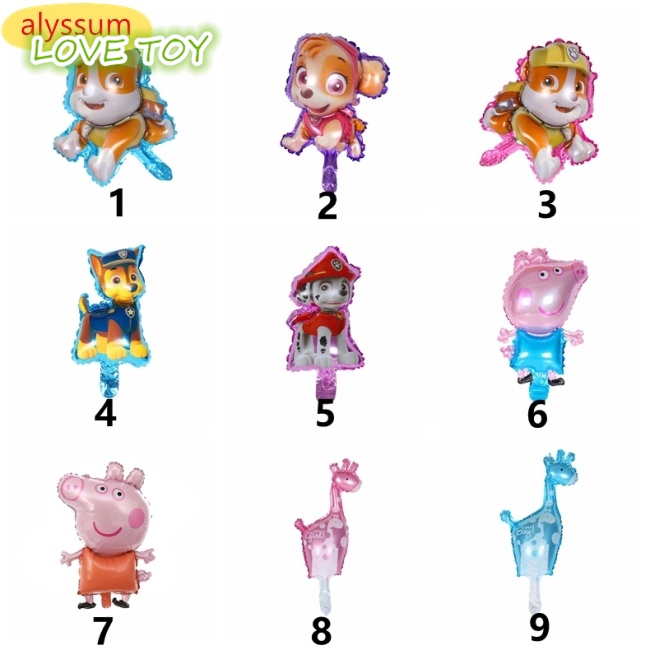1 Bong Bóng Mini Trang Trí Tiệc Sinh Nhật In Hình Paw Patrol