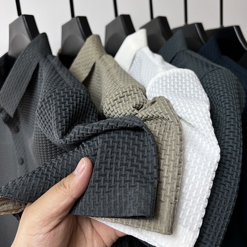 Áo Thun Polo Chất Liệu Lụa Màu Sắc Đơn Giản Trẻ Trung Dành Cho Nam Giới