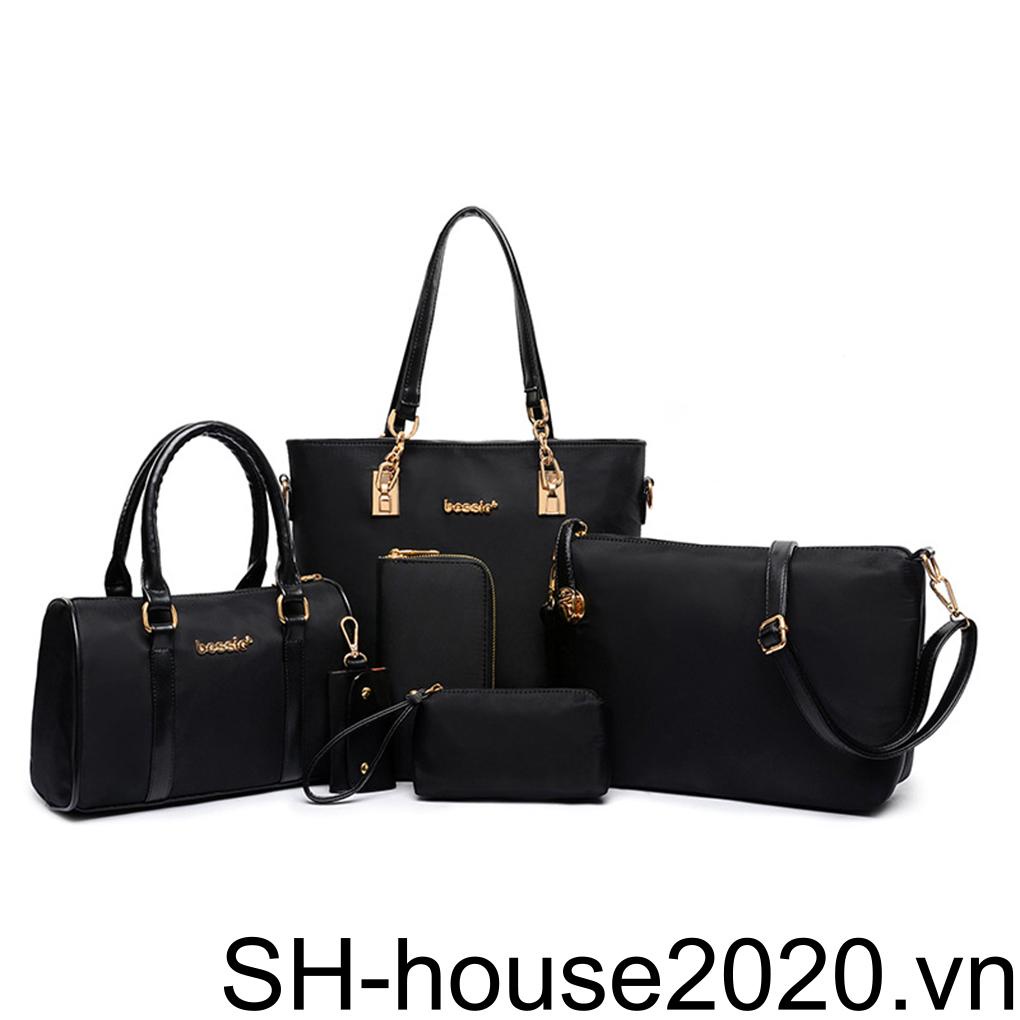 Set 6 Túi Xách Ví Dài Ngăn Rộng Chống Thấm Nước Thời Trang Nữ