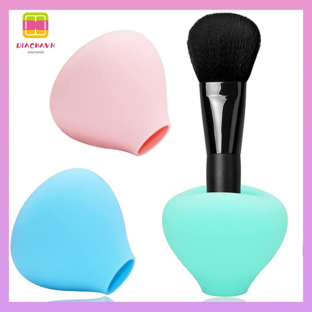 DIACHAVN Set 2 Hộp Đựng Cọ Trang Điểm Lông Mềm Tiện Dụng Khi Đi Du Lịch