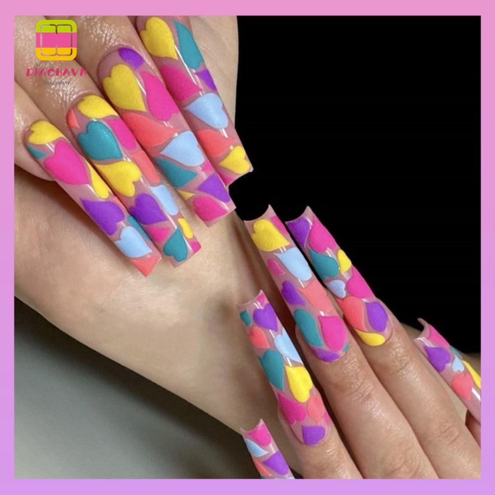 DIACHAVN Bộ Móng Tay Giả Che Phủ Toàn Diện Tháo Rời Được DIY