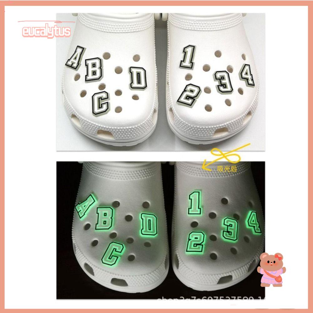 EUTUS Phụ Kiện Trang Trí Giày In Chữ Và Số Cho Bé