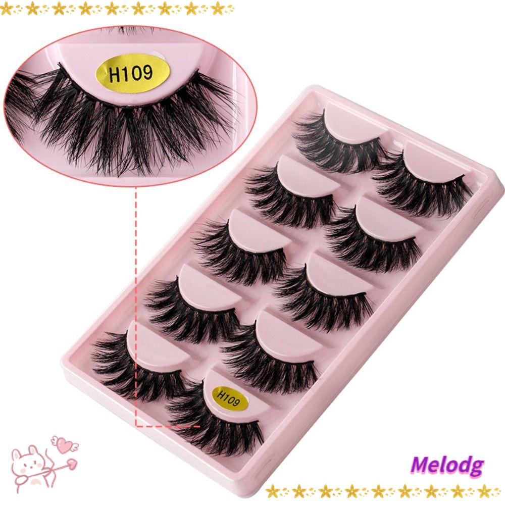 MELODG Cặp Lông Mi Giả 3D Dài Và Dày Dành Cho Nữ