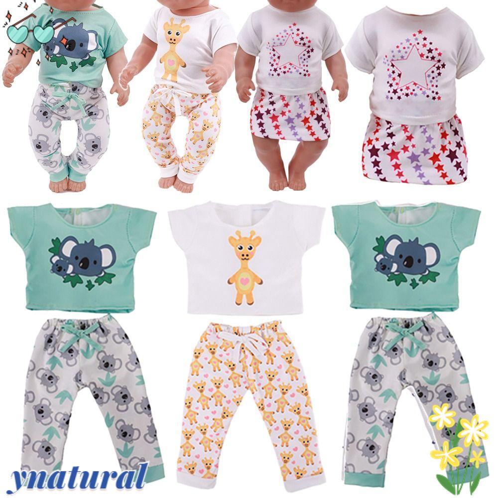 YNATURAL Bộ Đồ Ngủ 2 Món Thời Trang Cho Búp Bê 18Inch / 43cm