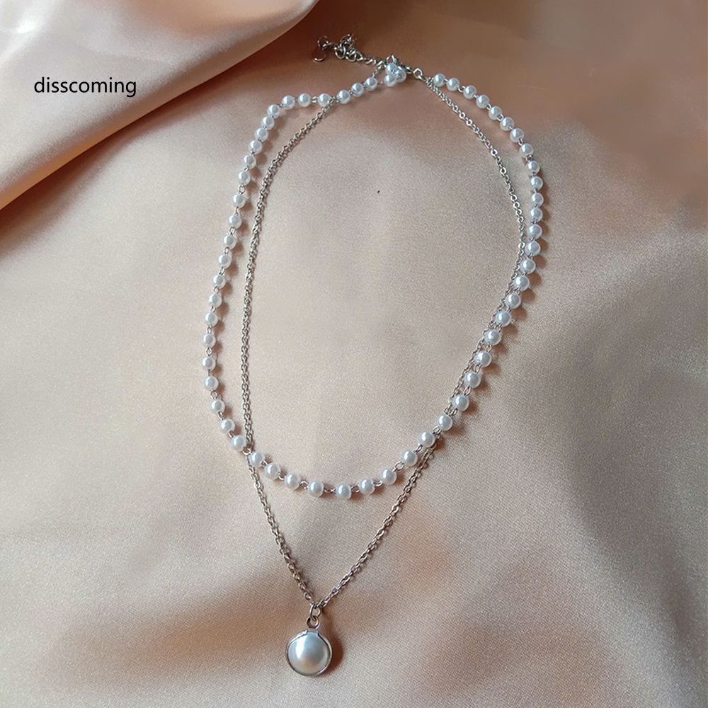 Áo Thun In Hình SL SL SL Thời Trang Năng Động| Vòng cổ Hai Lớp Đính Ngọc Trai Thời Trang Cho Nữ