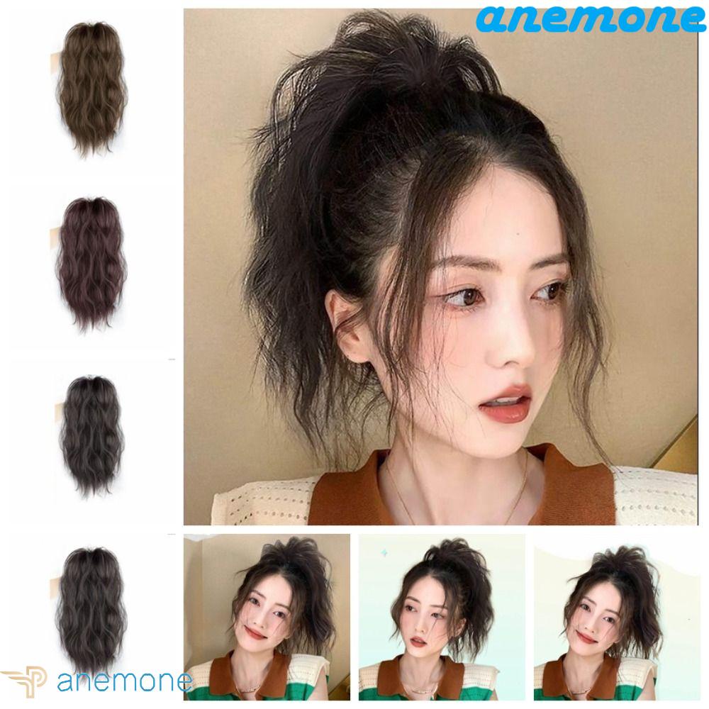 Tóc Giả Đuôi Ngựa Dạng Kẹp Bằng Sợi Tổng Hợp Cách Nhiệt Tự Nhiên Màu Đen / Nâu